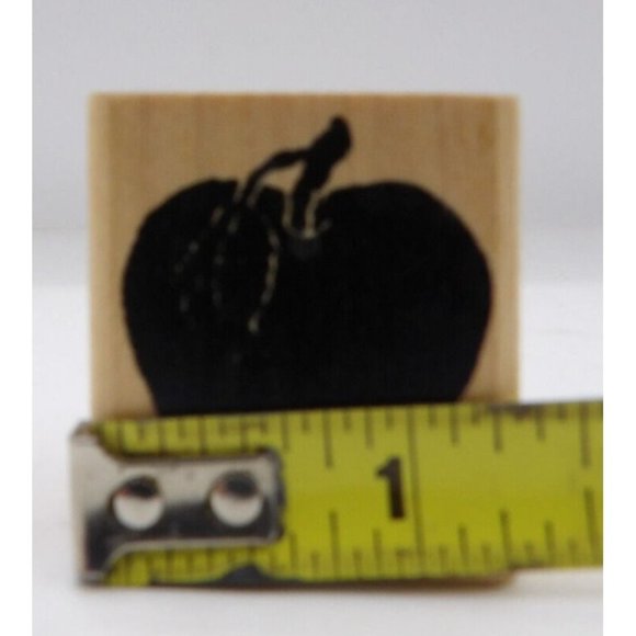 Stamp, Wooden Rubber, Apple ©1982-1990 The Stamp In The Hand MSR $4.95 Vintage - Picture 2 of 4